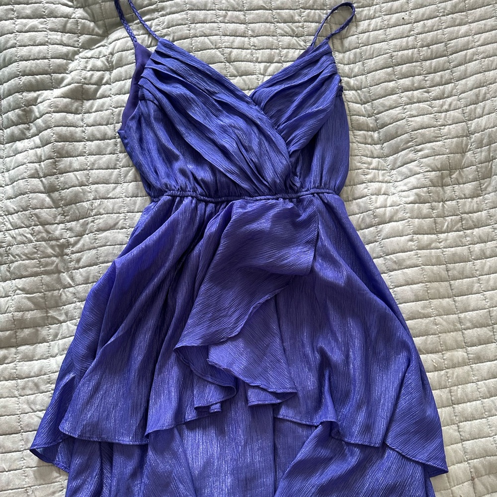 Blue sparkly layered party dress